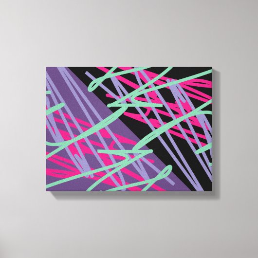 80-jaren  kleuren splash medley art canvas afdruk (Voorkant)
