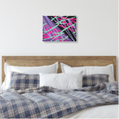80-jaren  kleuren splash medley art canvas afdruk (Insitu (Slaapkamer))