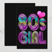 80-jarig meisje: Costume Retro Kaart (Voorkant / Achterkant)