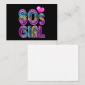 80-jarig meisje: Costume Retro  Notitiekaartje (Voorkant / Achterkant)