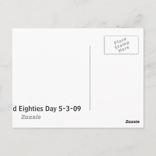 80-jarige dag briefkaart (Achterkant)