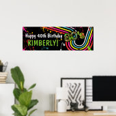 80-jarige feestdag: kleurrijke banner poster (Thuiskantoor)