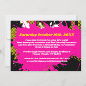 80-jarige feestdag of evenement roze foto kaart (Achterkant)