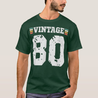 80-jarige Happy 80th Birthday Fun Sports T-shirt
