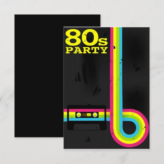 80-jarige partij kaart (Voorkant / Achterkant)