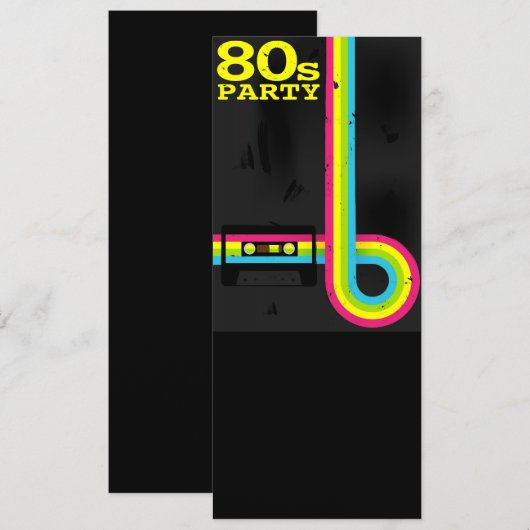 80-jarige partij kaart (Voorkant / Achterkant)