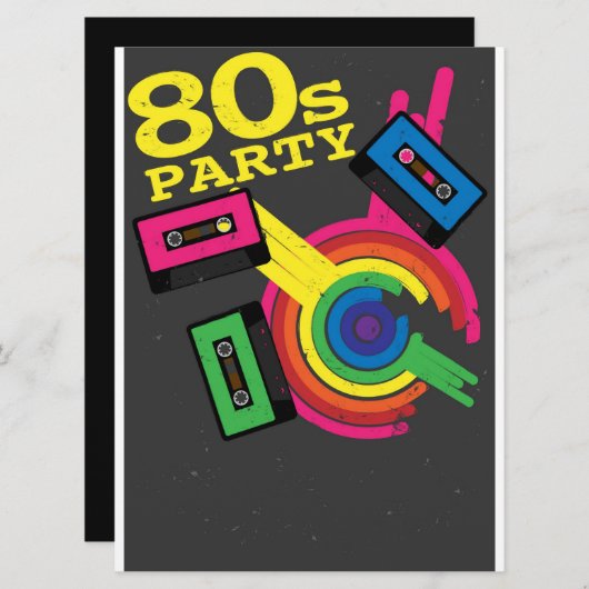 80-jarige partij kaart (Voorkant / Achterkant)