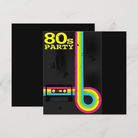 80-jarige partij kaart (Voorkant / Achterkant)