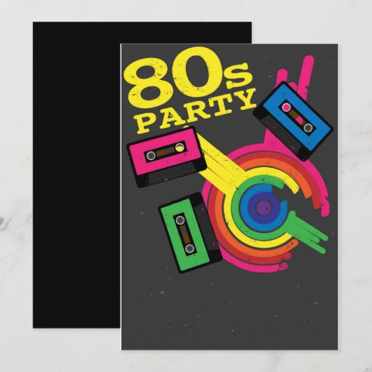 80-jarige partij kaart (Voorkant / Achterkant)