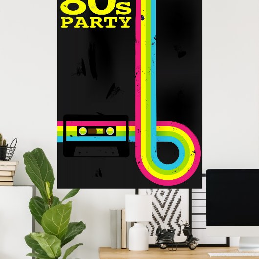 80-jarige partij poster (Thuiskantoor)