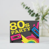 80-jarige partij uitnodiging briefkaart (Staand voorkant)