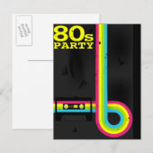 80-jarige partij uitnodiging briefkaart (Voorkant / Achterkant)