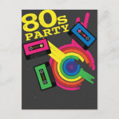 80-jarige partij uitnodiging briefkaart (Voorkant)