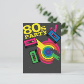 80-jarige partij uitnodiging briefkaart (Staand voorkant)