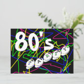 80-jarige partij - Waanzinnig & kleurrijk vierkant Kaart (Staand voorkant)