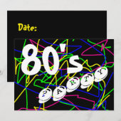80-jarige partij - Waanzinnig & kleurrijk vierkant Kaart (Voorkant / Achterkant)