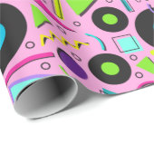 80-jarige school koele multi-kleurenpatroon cadeaupapier (Rol Hoek)