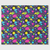 80-jarige school koele multi-kleurenpatroon cadeaupapier (Vlak)