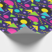 80-jarige school koele multi-kleurenpatroon cadeaupapier (Hoek)