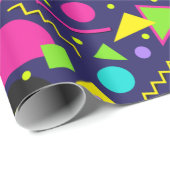 80-jarige school koele multi-kleurenpatroon cadeaupapier (Rol Hoek)