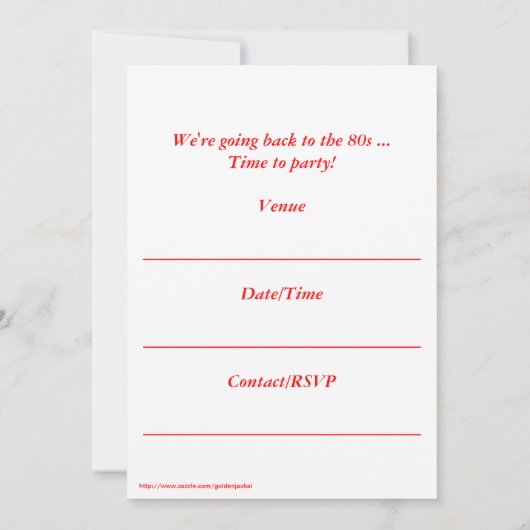 80-jarige uitnodiging 80 jaar retro girl pop art (Achterkant)
