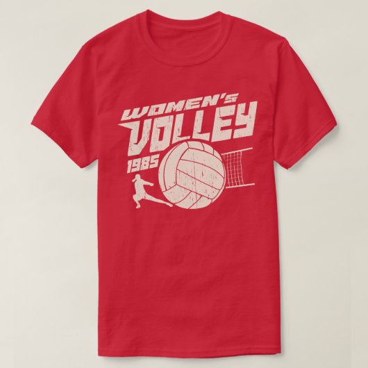 80-jarige volleybalretro-vrouwen t-shirt (Design voorkant)