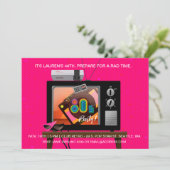 80-jarige wedstrijd Retro Gaming Arcade Uitnodigin Kaart (Staand voorkant)