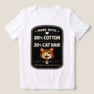 80% Katoen 20% Kattenhaar Grappig Kattenshirt Tri-Blend Shirt