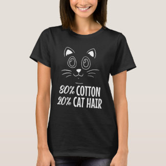 80 Katoen 20 Kattenhaar - Kattenliefhebber Kattenh T-shirt