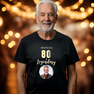 80 & Legendarische Gouden Foto 80ste verjaardag Tri-Blend Shirt