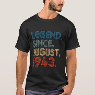 80 Legende sinds augustus 1943 80th T-shirt