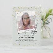 80 Leuke Moderne Foto 80e Verjaardag Kaart (Staand voorkant)