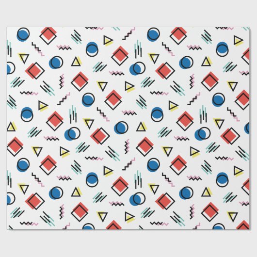80 Memphis Abstracte stijl Cadeaupapier (Vlak)