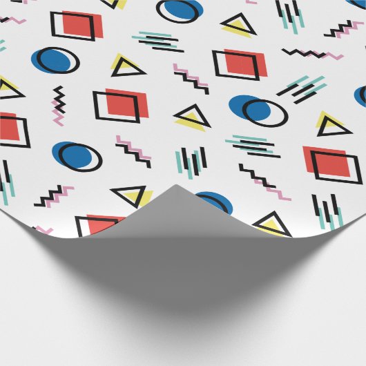 80 Memphis Abstracte stijl Cadeaupapier (Hoek)