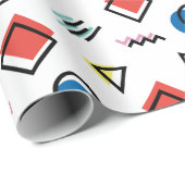 80 Memphis Abstracte stijl Cadeaupapier (Rol Hoek)