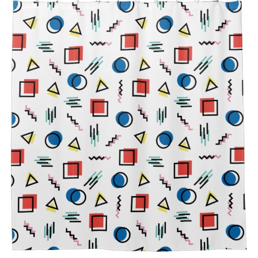 80 Memphis Abstracte stijl Douchegordijn (Voorkant)