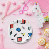 80 Memphis Abstracte stijl Papieren Bordje (Feest)