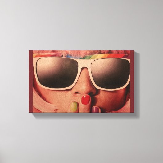 80 mode meisje canvas afdruk (Voorkant)