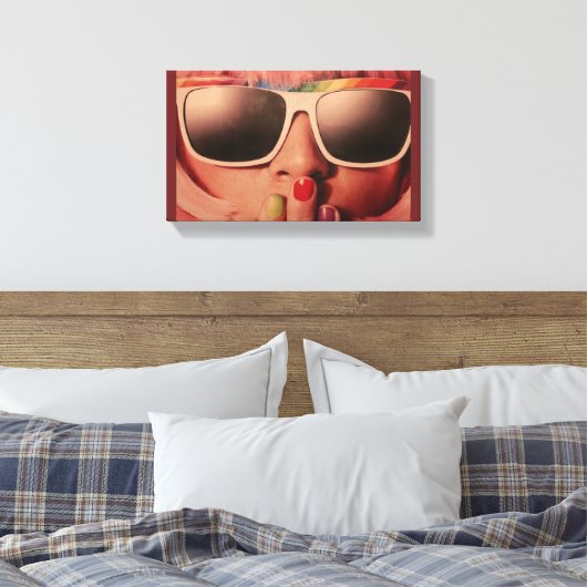 80 mode meisje canvas afdruk (Insitu (Slaapkamer))