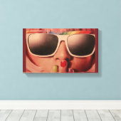 80 mode meisje canvas afdruk (Insitu (Houten vloer))