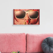 80 mode meisje canvas afdruk (Insitu (Woonkamer))