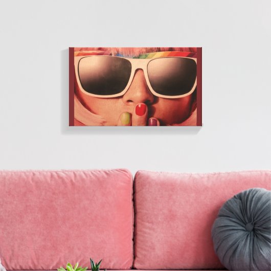 80 mode meisje canvas afdruk (Insitu (Woonkamer))