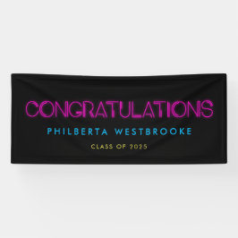 80 neonverlichting Graduation party Gefeliciteerd Spandoek