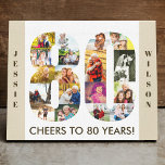 80 Neutrale 80e verjaardag Fotocollage Aantal Neut Canvas Afdruk<br><div class="desc">Creëer uw eigen unieke 80e Birthday Gift. Dit slimme canvas is een geweldige manier om je fotocollage weer te geven. De sjabloon is opstelling klaar voor u om uw favoriete foto's toe te voegen, die automatisch in de vorm van aantal 80 zullen verschijnen. U kunt ook jouw naam en geboortejaar...</div>