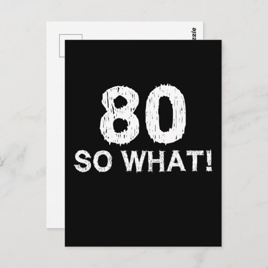 80 Nou, dat is 80ste verjaardag leuk Briefkaart (Voorkant / Achterkant)