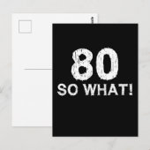 80 Nou En Dan 80e Verjaardag Grappig Briefkaart (Voorkant / Achterkant)
