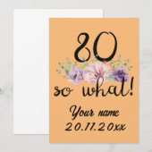 80 Nou En Dan 80ste Verjaardag Grappig Bedankkaart (Voorkant / Achterkant)