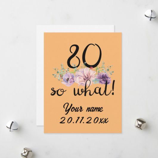 80 Nou En Dan 80ste Verjaardag Grappig Feestdagenkaart (Voorkant / Achterkant in situ)