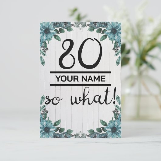 80 Nou En Dan - Grappige 80e Verjaardag Bedankkaart (Staand voorkant)