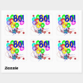 80! Of elke leeftijd verjaardagsballonnen Stickers (Vel)